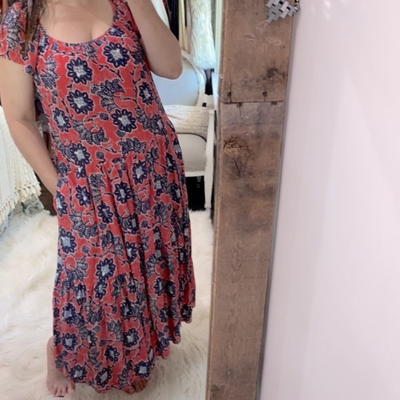 Knox Rose red floral maxi dress size medium - Picture 2 of 5